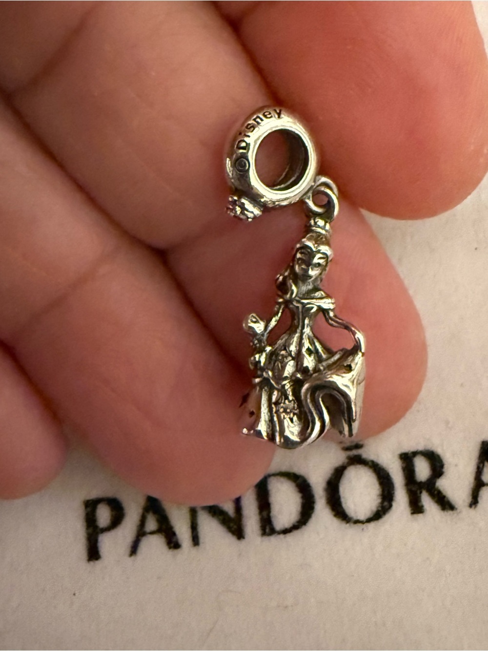 Pandora Silver Belle and Beast Dancing Charm Bracelet Charm - Picture 6 of 8